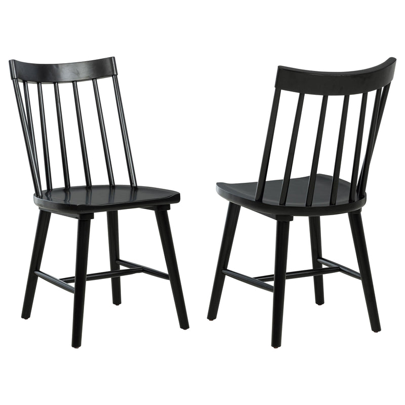 Middleton Solid Wood Dining Side Chair Black (Set of 2) - 108546BLK