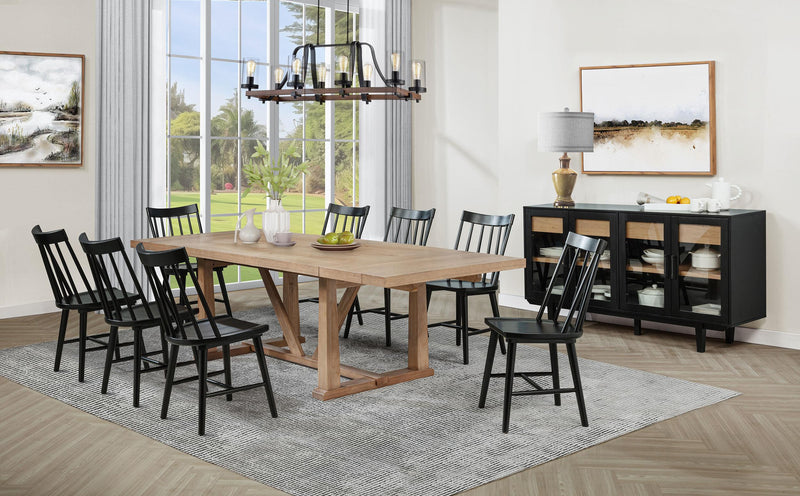 Middleton Solid Wood Dining Side Chair Black (Set of 2) - 108546BLK
