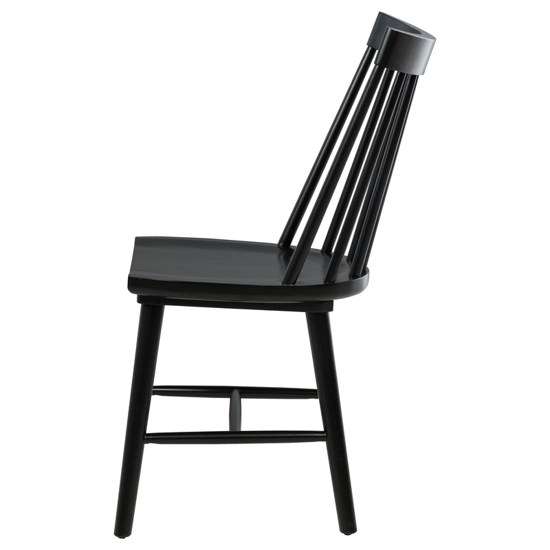 Middleton Solid Wood Dining Side Chair Black (Set of 2) - 108546BLK