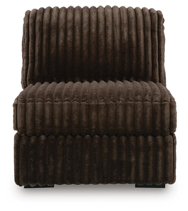 Midnight-Madness Chocolate Armless Chair - 9810446