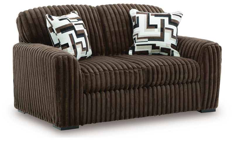 Midnight-Madness Chocolate Loveseat - 9810435
