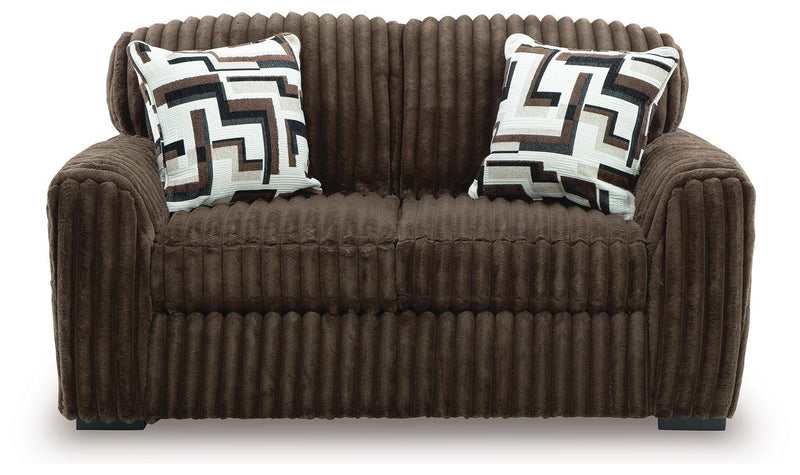 Midnight-Madness Chocolate Loveseat - 9810435
