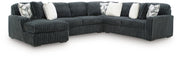 Midnight-Madness Gunmetal 4-Piece Sectional with Chaise - 98105S1