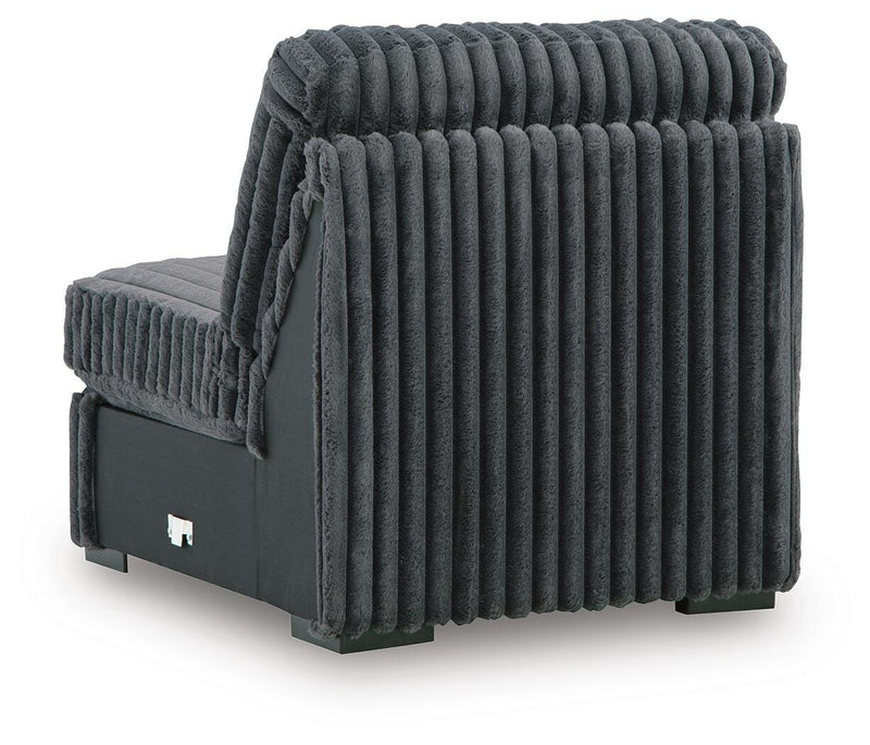 Midnight-Madness Gunmetal Armless Chair - 9810546