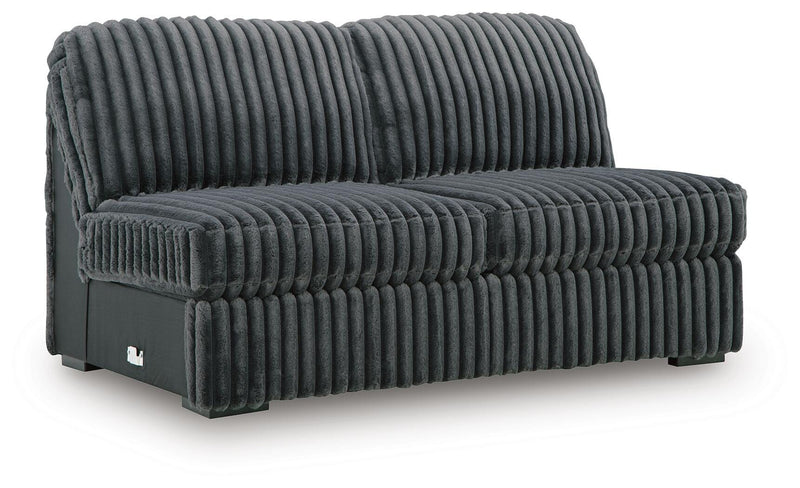 Midnight-Madness Gunmetal Armless Loveseat - 9810534