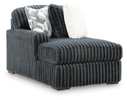 Midnight-Madness Gunmetal Left-Arm Facing Corner Chaise - 9810516
