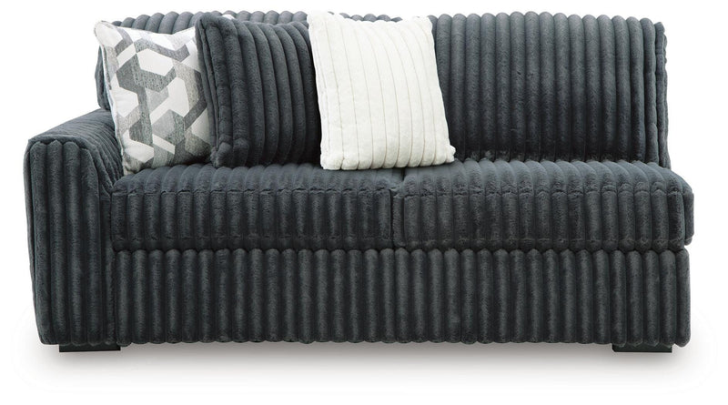 Midnight-Madness Gunmetal Left-Arm Facing Sofa - 9810566