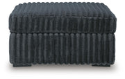 Midnight-Madness Gunmetal Oversized Accent Ottoman - 9810508