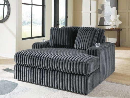 Midnight-Madness Gunmetal Oversized Chaise - 9810515