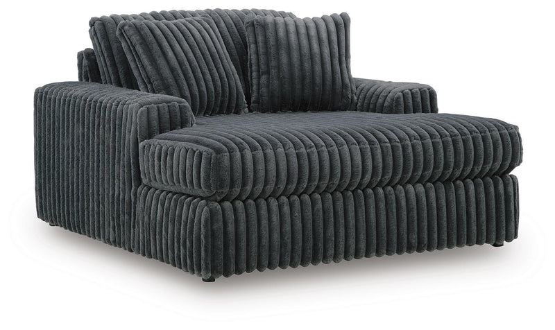 Midnight-Madness Gunmetal Oversized Chaise - 9810515