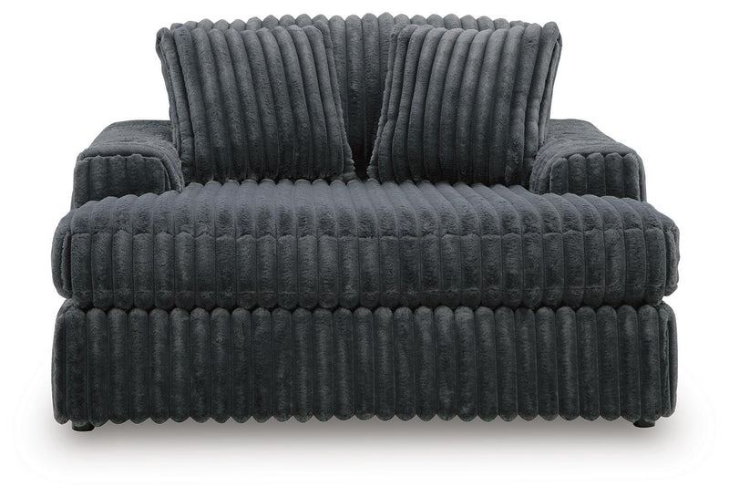 Midnight-Madness Gunmetal Oversized Chaise - 9810515