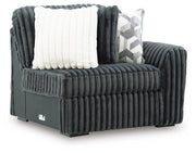 Midnight-Madness Gunmetal Right-Arm Facing Corner Chair - 9810565