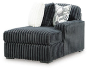 Midnight-Madness Gunmetal Right-Arm Facing Corner Chaise - 9810517