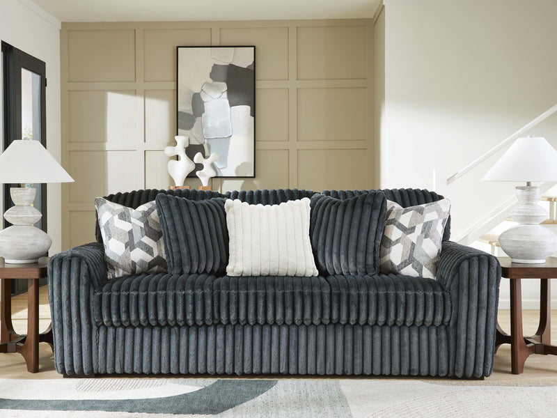 Midnight-Madness Gunmetal Sofa - 9810538