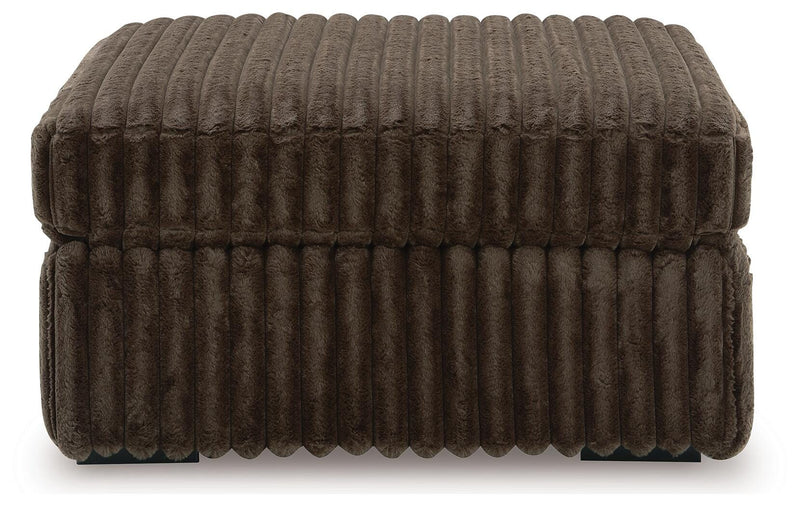 Midnight-Madness Loveseat, Oversized Chaise and Ottoman - 98104U3
