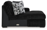 Midnight-Madness Onyx 2-Piece Sectional and Oversized Chaise - 98103U5