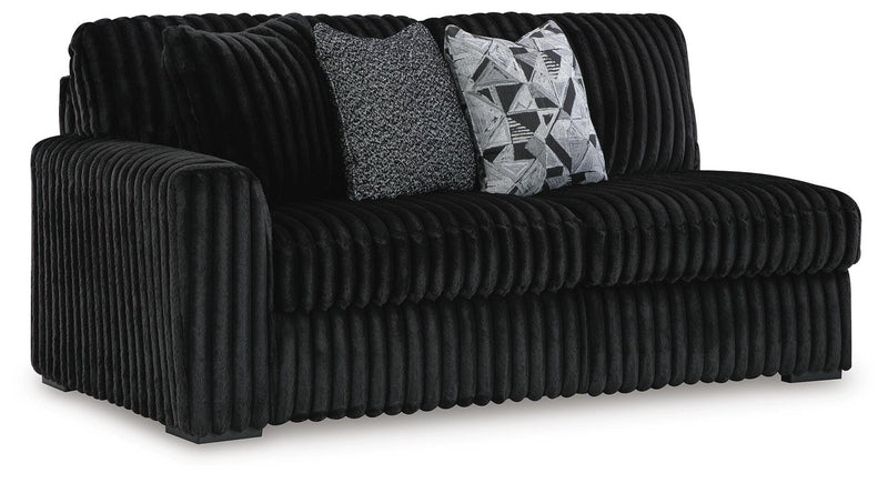 Midnight-Madness Onyx 2-Piece Sectional and Oversized Chaise - 98103U5