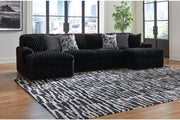 Midnight - Madness Onyx 3 Piece Double Chaise Sectional - DMV FurnitureSectional