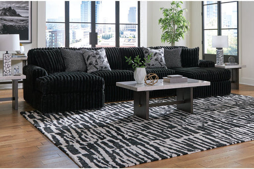 Midnight - Madness Onyx 3 Piece Double Chaise Sectional - DMV FurnitureSectional
