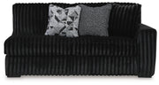 Midnight-Madness Onyx 3-Piece Sectional, Chaise and Oversized Accent Ottoman - 98103U1