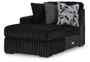Midnight-Madness Onyx 3-Piece Sectional with Chaise - 98103S10