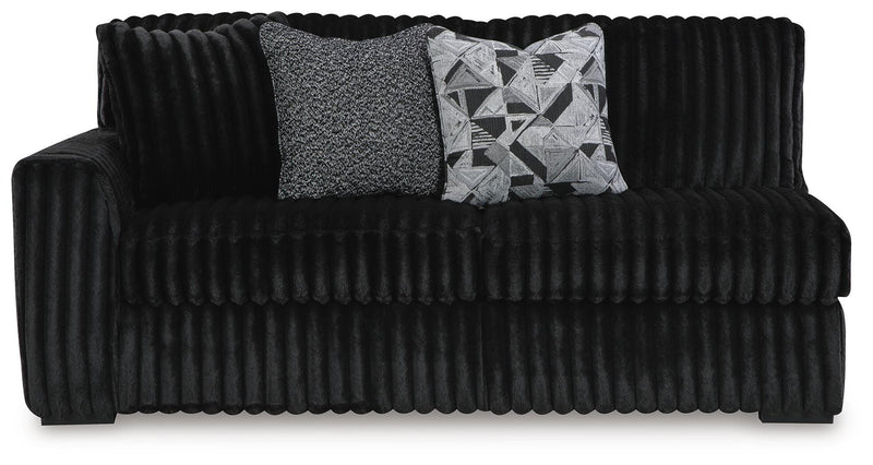 Midnight-Madness Onyx 3-Piece Sectional with Chaise - 98103S9