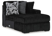 Midnight-Madness Onyx 3-Piece Sectional with Chaise - 98103S9