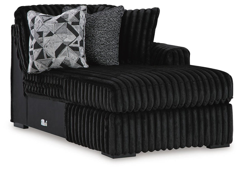 Midnight-Madness Onyx 3-Piece Sectional with Chaise - 98103S9