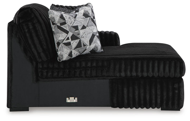 Midnight-Madness Onyx 3-Piece Sectional with Chaise - 98103S9