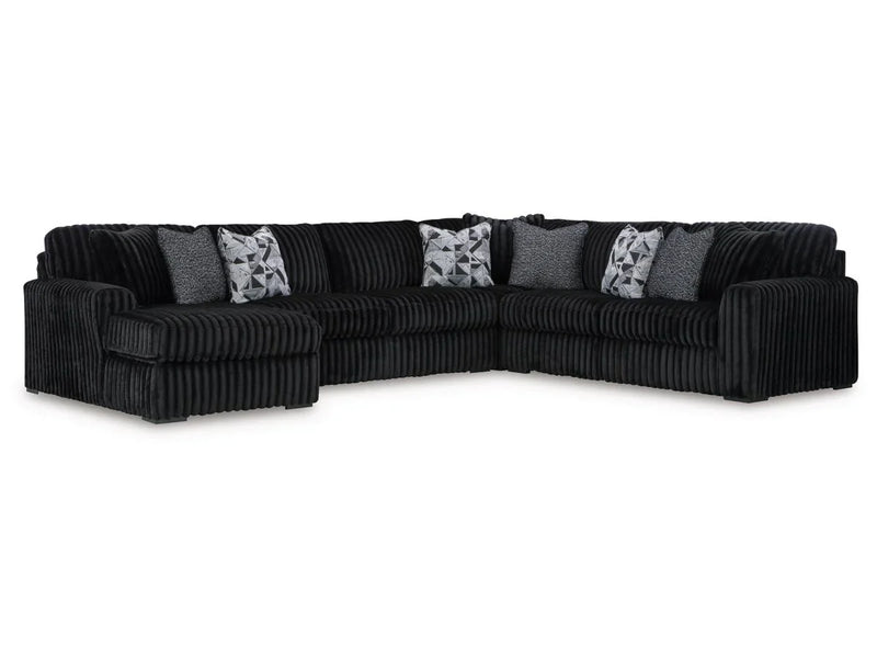 Midnight - Madness Onyx 4 - Piece LAF Sectional - DMV FurnitureSectional