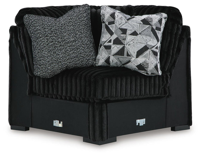 Midnight-Madness Onyx 4-Piece Sectional - 98103U11