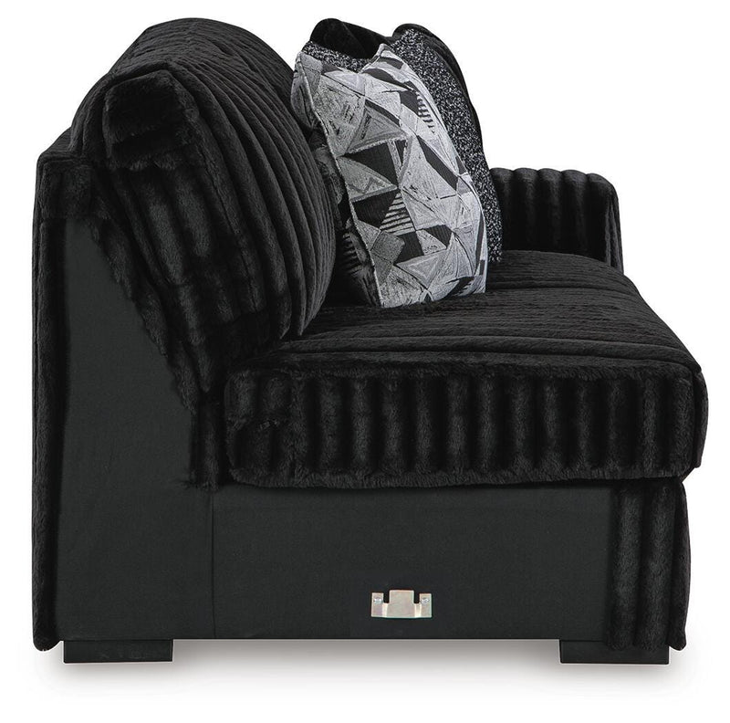 Midnight-Madness Onyx 4-Piece Sectional - 98103U11
