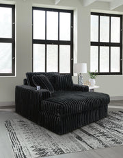 Midnight-Madness Onyx 4-Piece Sectional and Oversized Chaise - 98103U2