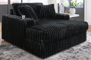 Midnight-Madness Onyx Oversized Chaise and Oversized Accent Ottoman - 98103U10