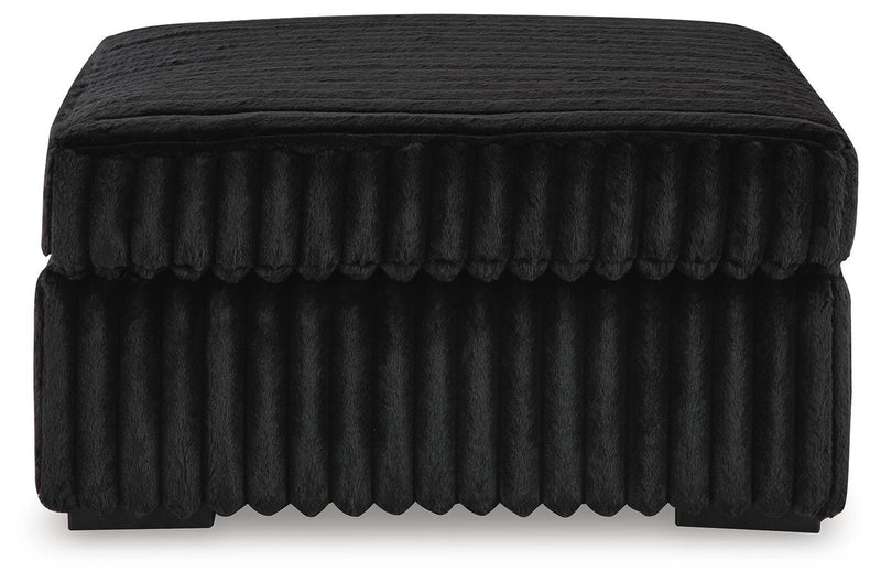 Midnight-Madness Onyx Oversized Chaise and Oversized Accent Ottoman - 98103U10
