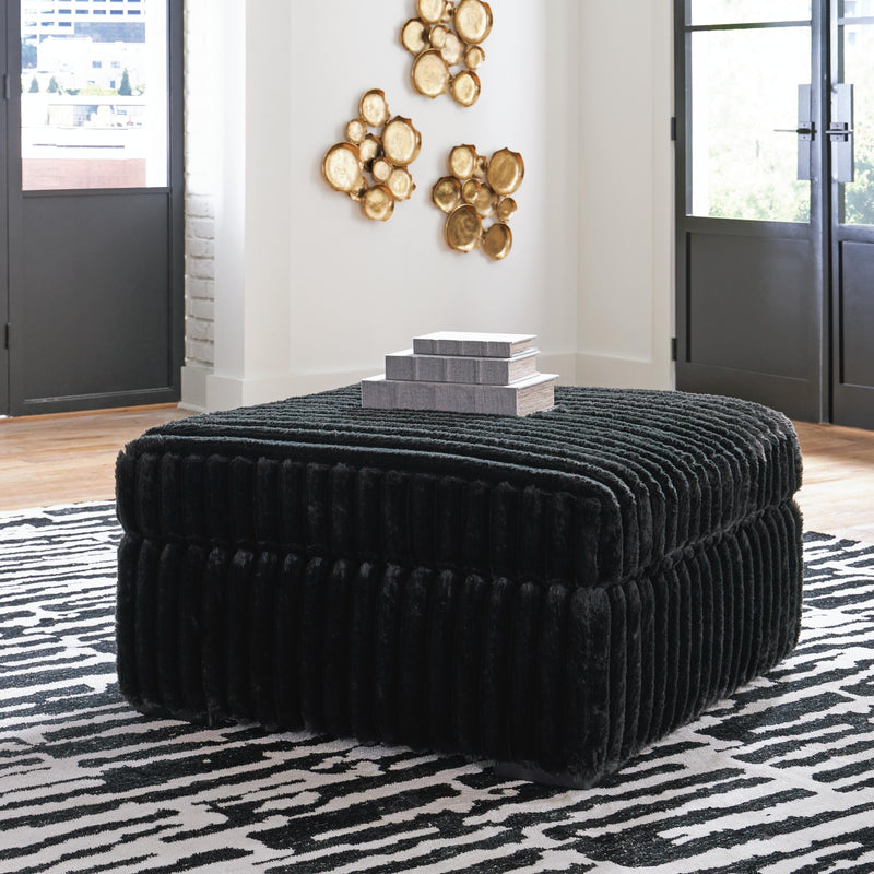 Midnight-Madness Sofa, Loveseat and Oversized Ottoman - 98103U13