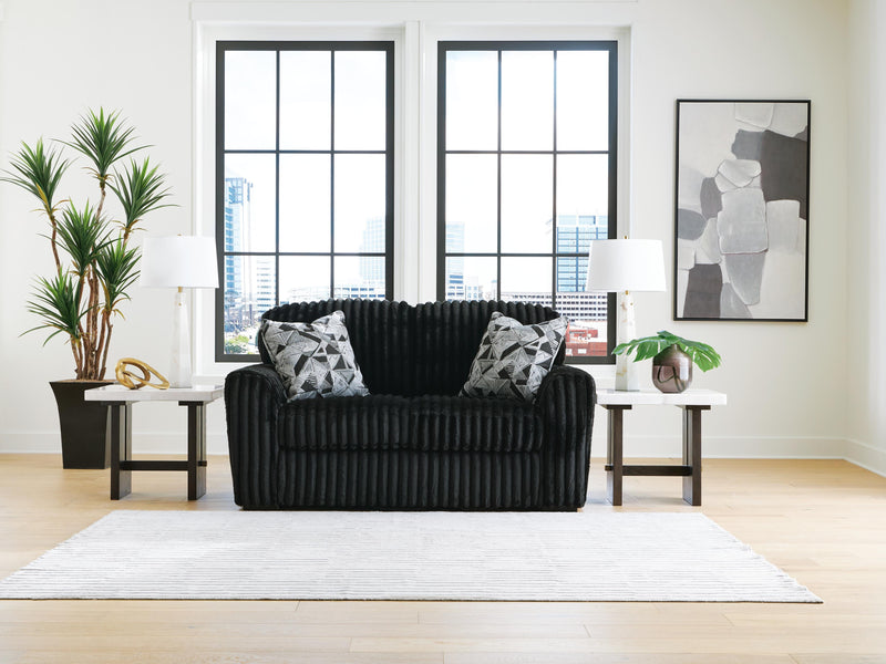 Midnight-Madness Sofa, Loveseat and Oversized Ottoman - 98103U13