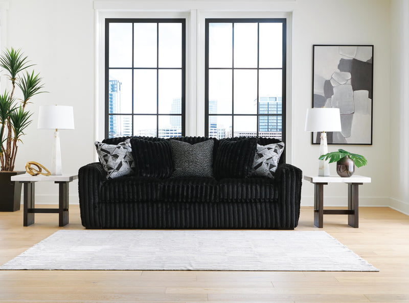 Midnight-Madness Sofa, Loveseat and Oversized Ottoman - 98103U13