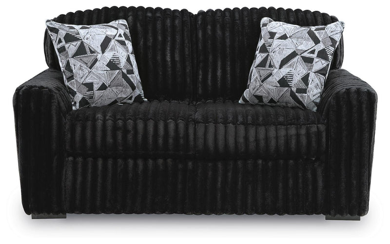 Midnight-Madness Sofa, Loveseat and Oversized Ottoman - 98103U13