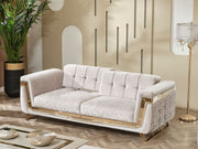 Milano Max 3-pieces (Sofa & Loveseat & Chair) Livingroom in Cream - 200-MAX-MIL-KEN020-DAR020-ELA020-321