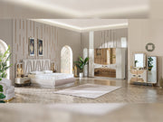 Milano Max Bedroom (Queen Frame With Headboard & Dresser With Mirror & 2 Nightstand) - 200-MAX-MIL-150-QB-SET