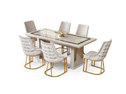 Milano Max Diningroom (Consol With Mirror & Dining Table & 6 Dining Chair) - 200-MAX-MIL-DT-6-SET