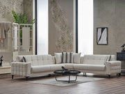 Milano Sectional Sofa in Cream - 200-SER-MIL-PINAR03-S