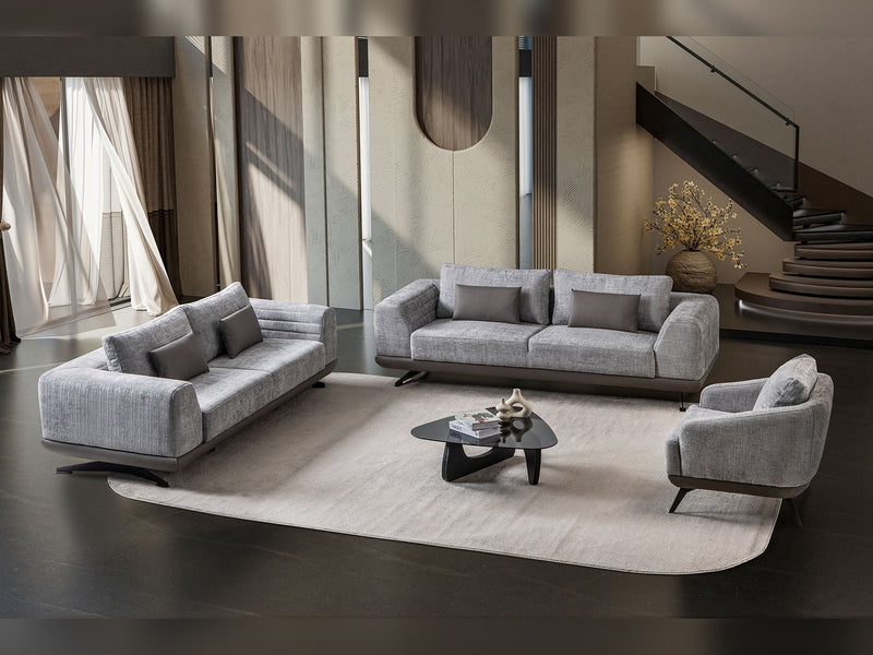 Milano Stationary Loveseat in Brown - 200-ST-MIL-CREMONA06-2