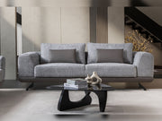 Milano Stationary Loveseat in Brown - 200-ST-MIL-CREMONA06-2