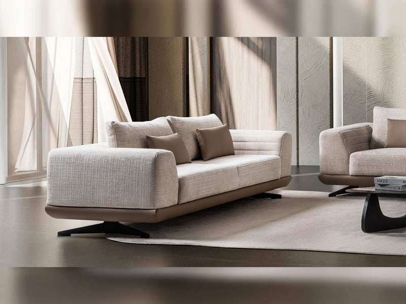 Milano Stationary Loveseat in Grey - 200-ST-MIL-CREMONA15-2