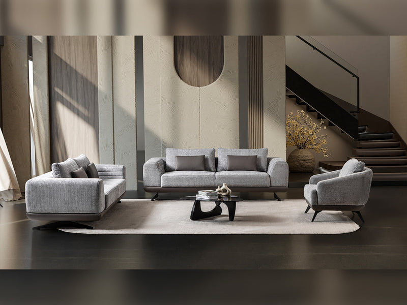 Milano Stationary Sofa in Grey - 200-ST-MIL-CREMONA15-321