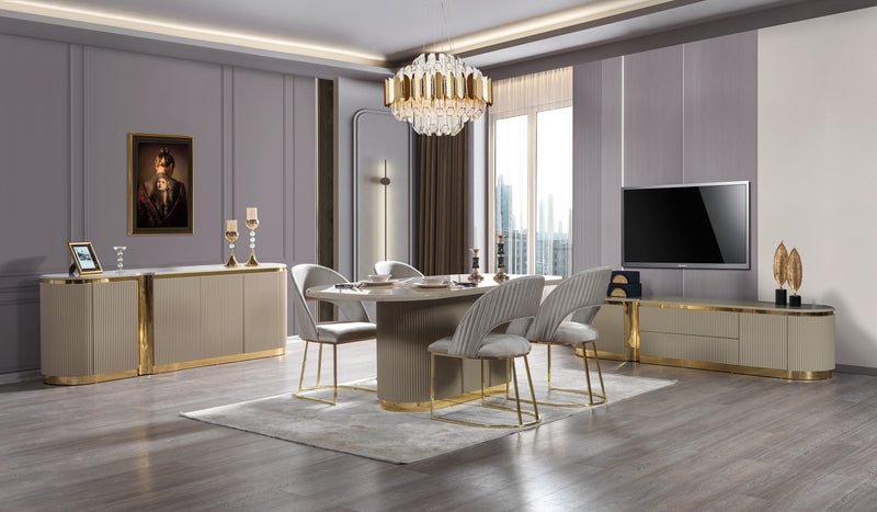 Milena Ivory Dining Server - MILENAIV-SRV