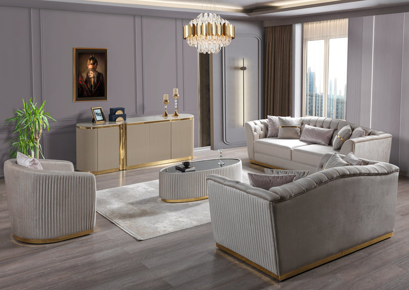 Milena Ivory Dining Server - MILENAIV-SRV