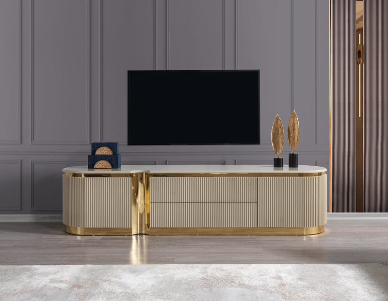 Milena Ivory Tv Stand - MILENAIV-TV